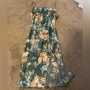 Floral Cowl Neck Midi dress